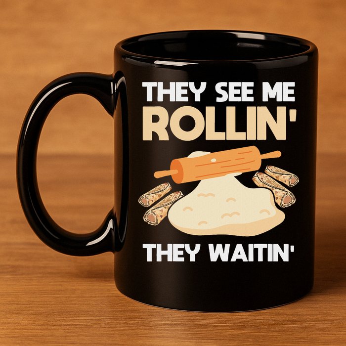 Lefse Master Funny Lefse 11oz C Handle Ceramic Mug