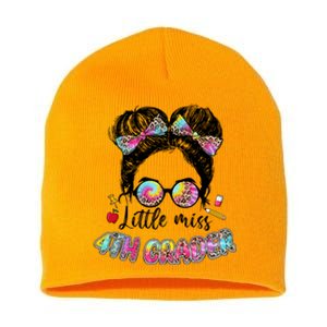 Little Miss Fourth Grade Back To School Cute Gift 4Th Grade Gift Short Acrylic Beanie