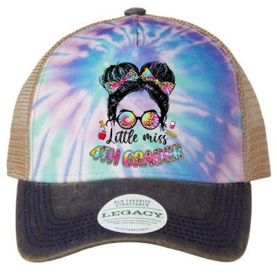 Little Miss Fourth Grade Back To School Cute Gift 4Th Grade Gift Legacy Tie Dye Trucker Hat