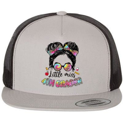 Little Miss Fourth Grade Back To School Cute Gift 4Th Grade Gift Flat Bill Trucker Hat