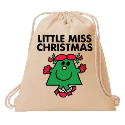 Little Miss Festive Christmas Xmas Holiday Drawstring Bag