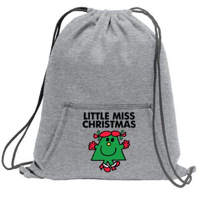 Little Miss Festive Christmas Xmas Holiday Sweatshirt Cinch Pack Bag