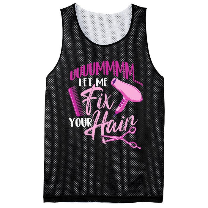 Let Me Fix Your Hair - Hairdresser Hairstylist Beautician Mesh Reversible Basketball Jersey Tank