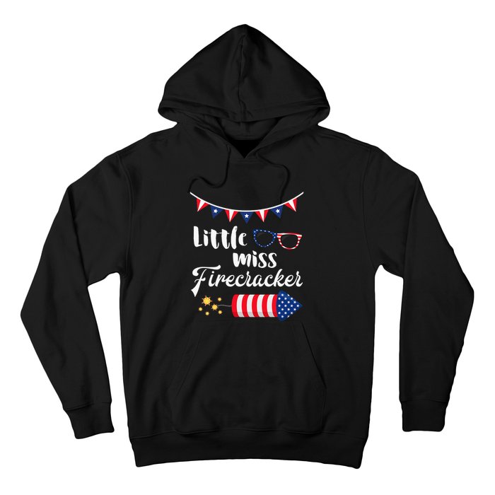 Little Miss Firecracker 4th Of July Hoodie