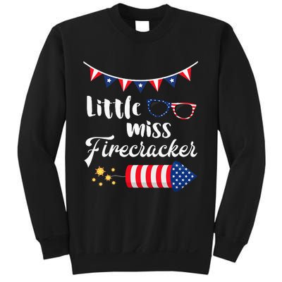 Little Miss Firecracker 4th Of July Sweatshirt