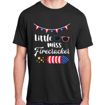 Little Miss Firecracker 4th Of July Adult ChromaSoft Performance T-Shirt