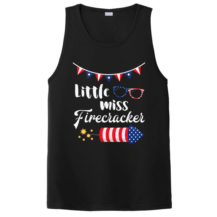 Little Miss Firecracker 4th Of July PosiCharge Competitor Tank