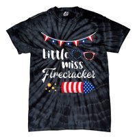 Little Miss Firecracker 4th Of July Tie-Dye T-Shirt