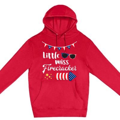 Little Miss Firecracker 4th Of July Premium Pullover Hoodie