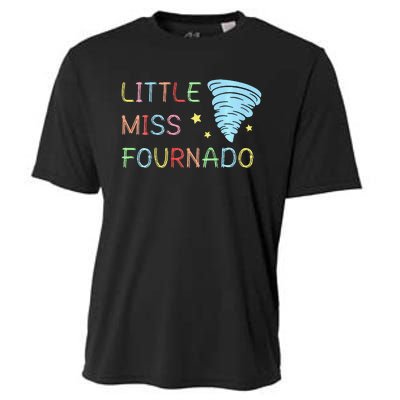 Little Miss Fournado 4th Birthday Cooling Performance Crew T-Shirt