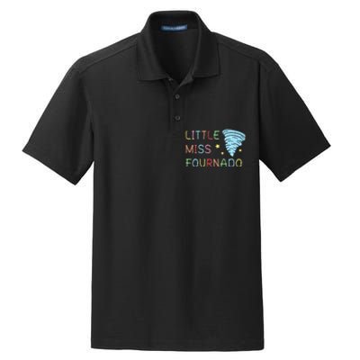 Little Miss Fournado 4th Birthday Dry Zone Grid Polo