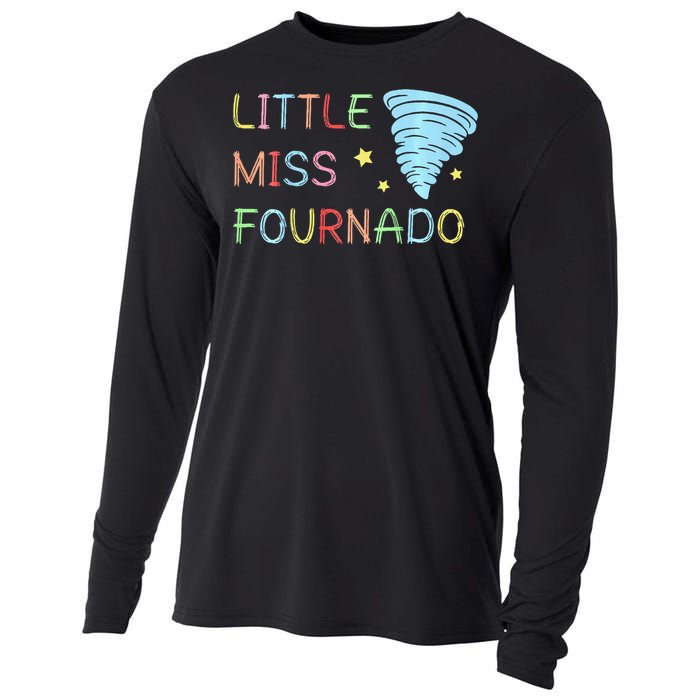 Little Miss Fournado 4th Birthday Cooling Performance Long Sleeve Crew