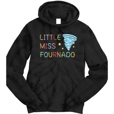 Little Miss Fournado 4th Birthday Tie Dye Hoodie