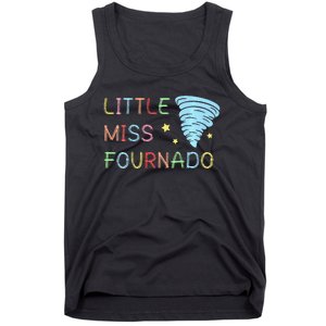 Little Miss Fournado 4th Birthday Tank Top