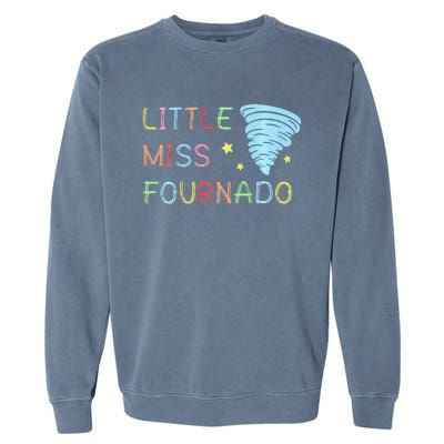 Little Miss Fournado 4th Birthday Garment-Dyed Sweatshirt