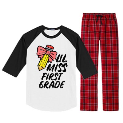 Lil Miss First Grade 1st Back To First Day Of School Raglan Sleeve Pajama Set