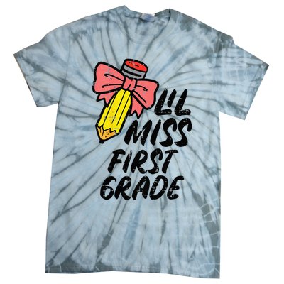 Lil Miss First Grade 1st Back To First Day Of School Tie-Dye T-Shirt