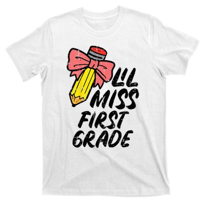 Lil Miss First Grade 1st Back To First Day Of School T-Shirt