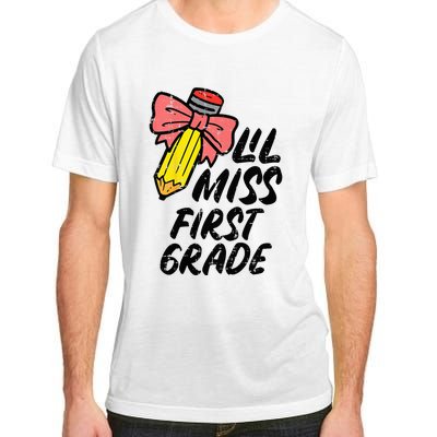 Lil Miss First Grade 1st Back To First Day Of School Adult ChromaSoft Performance T-Shirt