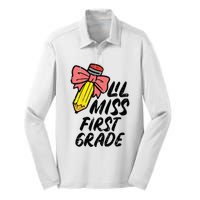 Lil Miss First Grade 1st Back To First Day Of School Silk Touch Performance Long Sleeve Polo