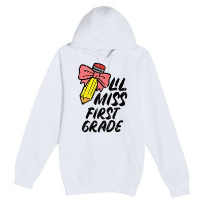 Lil Miss First Grade 1st Back To First Day Of School Premium Pullover Hoodie