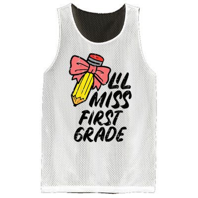 Lil Miss First Grade 1st Back To First Day Of School Mesh Reversible Basketball Jersey Tank