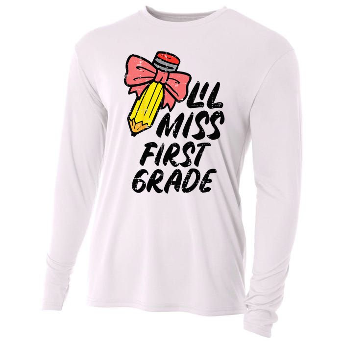 Lil Miss First Grade 1st Back To First Day Of School Cooling Performance Long Sleeve Crew