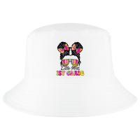 Little Miss First 1st Grade Messy Bun Back To School Cool Comfort Performance Bucket Hat