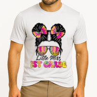Little Miss First 1st Grade Messy Bun Back To School Performance Shirt