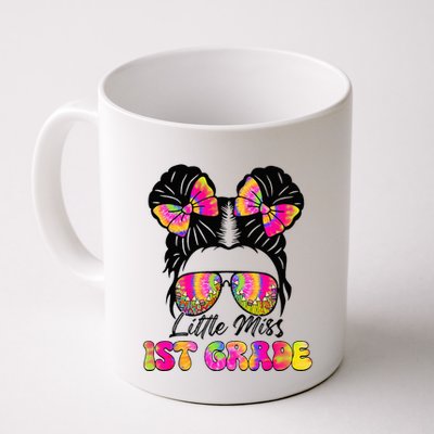 Little Miss First 1st Grade Messy Bun Back To School Mug