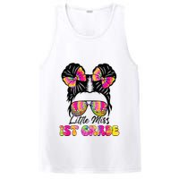 Little Miss First 1st Grade Messy Bun Back To School PosiCharge Competitor Tank