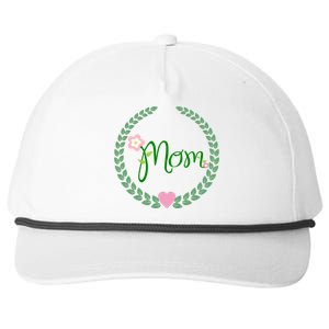 Love Mom Floral Best Happy MotherS Day Gift Snapback Five-Panel Rope Hat