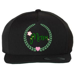 Love Mom Floral Best Happy MotherS Day Gift Wool Snapback Cap