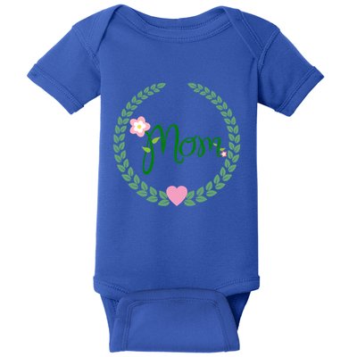 Love Mom Floral Best Happy MotherS Day Gift Baby Bodysuit