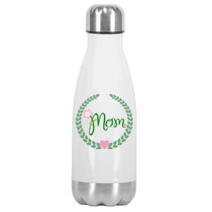 Love Mom Floral Best Happy MotherS Day Gift Stainless Steel Insulated Water Bottle