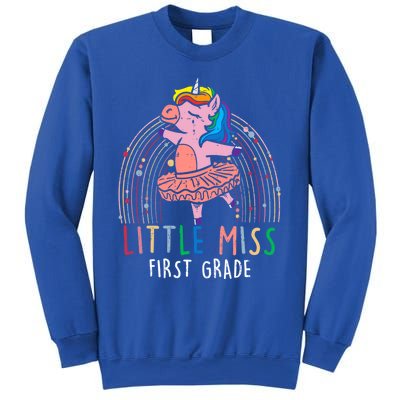 Little Miss First 1St Grade Unicorn Back To School Gift Sweatshirt