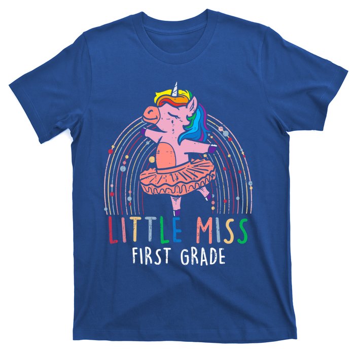 Little Miss First 1St Grade Unicorn Back To School Gift T-Shirt