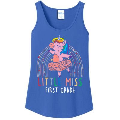 Little Miss First 1St Grade Unicorn Back To School Gift Ladies Essential Tank