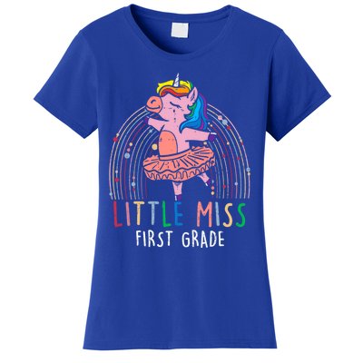 Little Miss First 1St Grade Unicorn Back To School Gift Women's T-Shirt