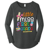 Little Miss First Grade Back To School 1st Grader Women's Perfect Tri Tunic Long Sleeve Shirt