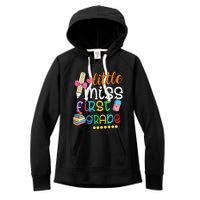 Little Miss First Grade Back To School 1st Grader Women's Fleece Hoodie