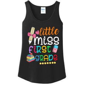 Little Miss First Grade Back To School 1st Grader Ladies Essential Tank