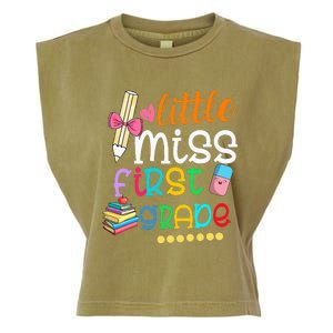 Little Miss First Grade Back To School 1st Grader Garment-Dyed Women's Muscle Tee