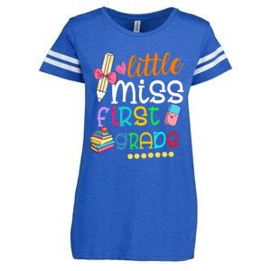 Little Miss First Grade Back To School 1st Grader Enza Ladies Jersey Football T-Shirt