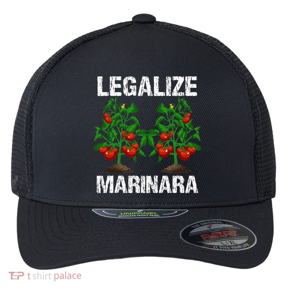 Legalize Marinara Funny Italian Food Parodie Tomato Sauce Flexfit Unipanel Trucker Cap