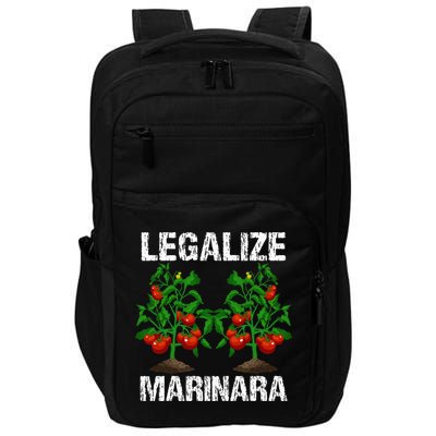 Legalize Marinara Funny Italian Food Parodie Tomato Sauce Impact Tech Backpack