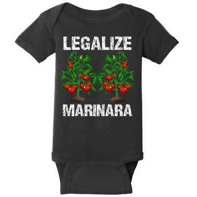 Legalize Marinara Funny Italian Food Parodie Tomato Sauce Baby Bodysuit
