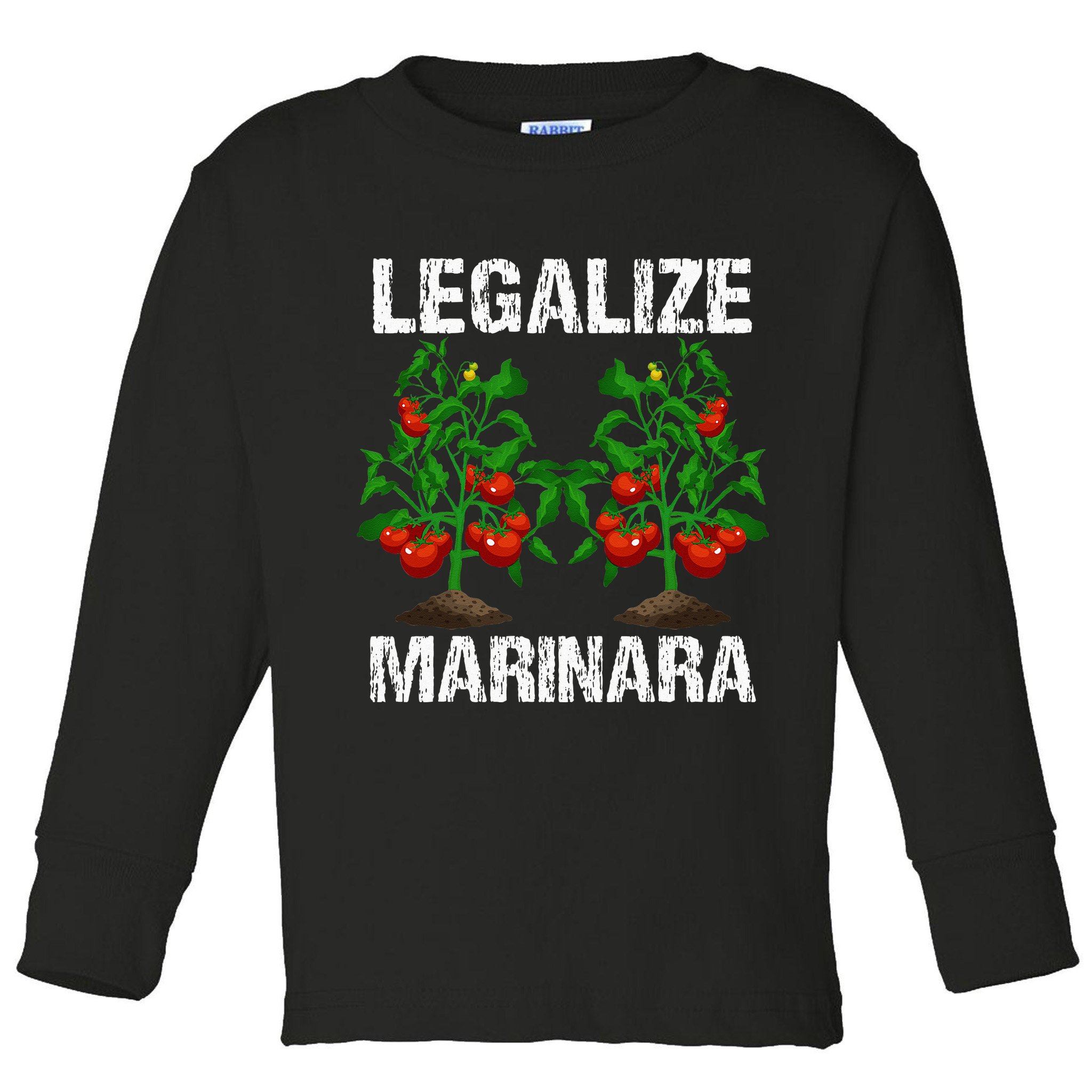 Legalize Marinara Funny Italian Food Parodie Tomato Sauce Toddler Long Sleeve Shirt