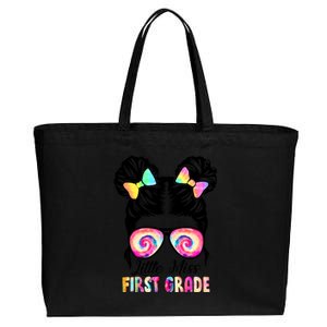 Little Miss First Grade Girls Back To School 1st Grade Cotton Canvas Jumbo Tote