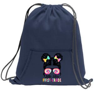 Little Miss First Grade Girls Back To School 1st Grade Sweatshirt Cinch Pack Bag